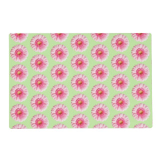 Pink Daisy on Mint Pastel Kitchen Placemat
