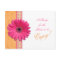 Pink Daisy Orange Bride Recipe Card Bridal Shower