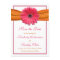 Pink Daisy Orange Ribbon Wedding Save the Date