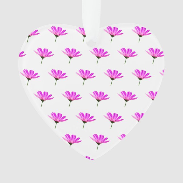 Pink Daisy  Ornament (Front)