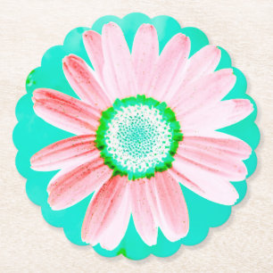 Pink Daisy Paper Coaster