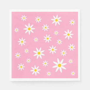 Pink Daisy Paper Napkins