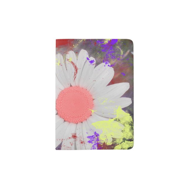 pink daisy passport holder (Front)