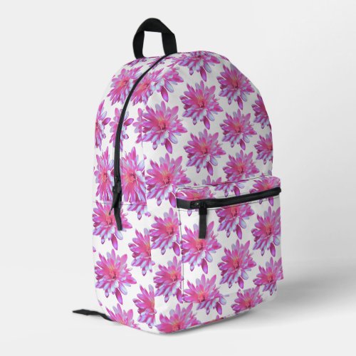 Pink daisy pattern pretty floral pattern printed backpack