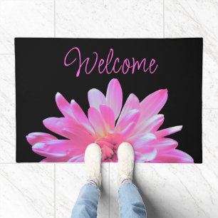 Pink Daisy pink floral pink flower Doormat