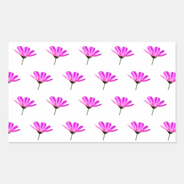 Pink Daisy   Rectangular Sticker (Front)