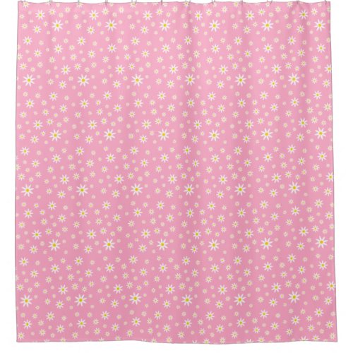 Pink Daisy Shower Curtain