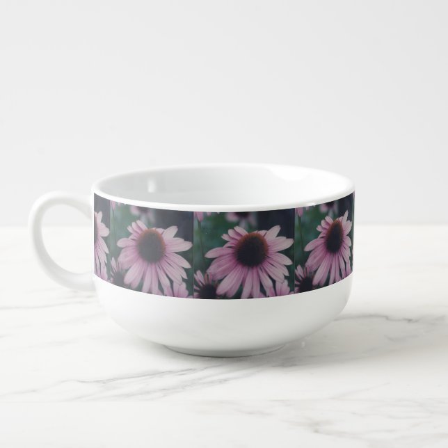 Pink Daisy Soup Mug (Right)