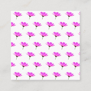 Pink Daisy  Square Business Card