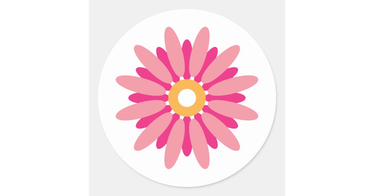 Pink Daisy Sticker Pink Daisy Sticker | Zazzle