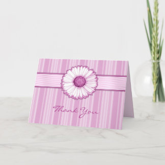 Pink Daisy Thank You Card