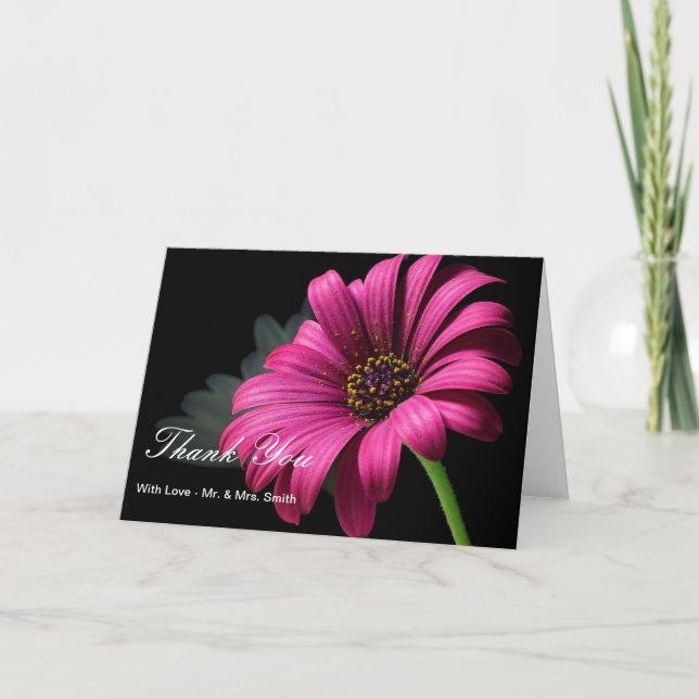 Pink Daisy Thank You Note (Front)