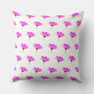 Pink Daisy Throw Pillow