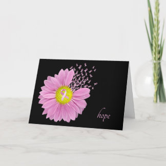 Pink Daisy with pink ribbons Card