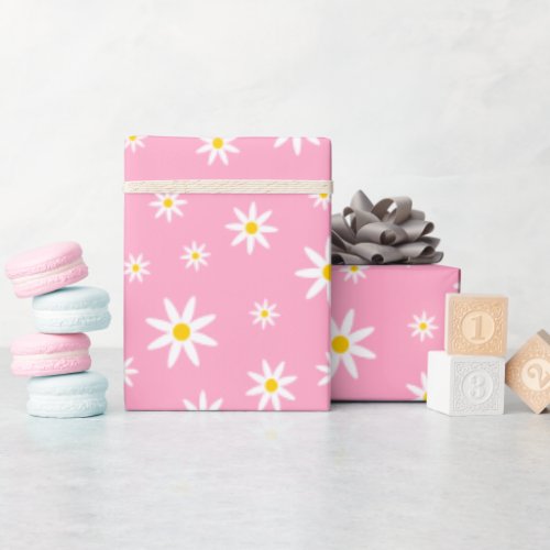 Pink Daisy Wrapping Paper