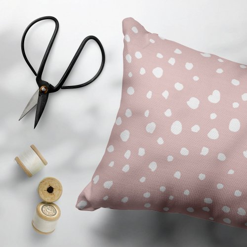 Pink Dalmatian Spots Dalmatian Dots Dotted Print Accent Pillow