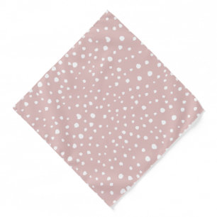 Pink Dalmatian Spots, Dalmatian Dots, Dotted Print Bandana