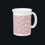 Pink Dalmatian Spots, Dalmatian Dots, Dotted Print Beverage Pitcher<br><div class="desc">Cute,  fun and adorable dalmatian spots pattern in pink and white color. Modern and trendy gift,  perfect for dalmatian lover in your life.</div>