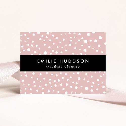 Pink Dalmatian Spots Dalmatian Dots Dotted Print Business Card