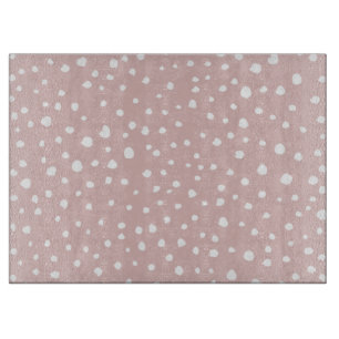 Pink Dalmatian Spots, Dalmatian Dots, Dotted Print Cutting Board