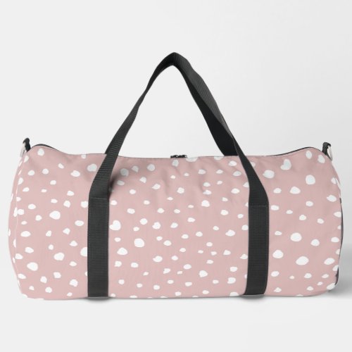 Pink Dalmatian Spots Dalmatian Dots Dotted Print Duffle Bag