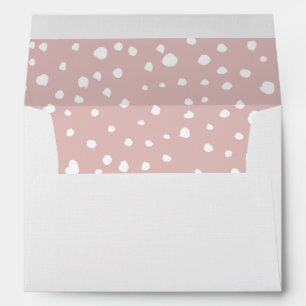 Pink Dalmatian Spots, Dalmatian Dots, Dotted Print Envelope