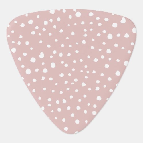 Pink Dalmatian Spots Dalmatian Dots Dotted Print Guitar Pick