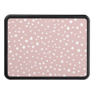Pink Dalmatian Spots, Dalmatian Dots, Dotted Print Hitch Cover