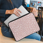 Pink Dalmatian Spots, Dalmatian Dots, Dotted Print Laptop Sleeve<br><div class="desc">Cute,  fun and adorable dalmatian spots pattern in pink and white color. Modern and trendy gift,  perfect for dalmatian lover in your life.</div>