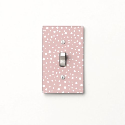 Pink Dalmatian Spots Dalmatian Dots Dotted Print Light Switch Cover