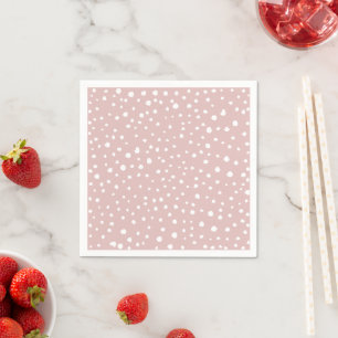 Pink Dalmatian Spots, Dalmatian Dots, Dotted Print Napkins