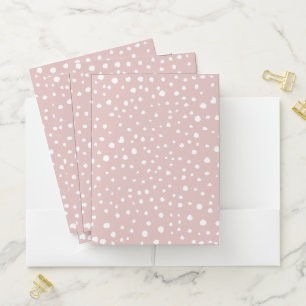 Pink Dalmatian Spots, Dalmatian Dots, Dotted Print Pocket Folder