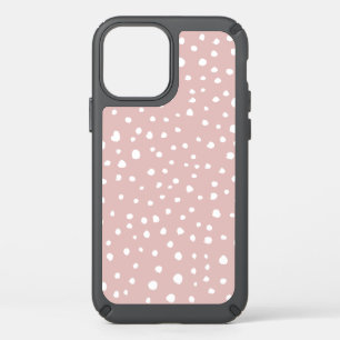 Pink Dalmatian Spots, Dalmatian Dots, Dotted Print Speck iPhone 12 Case