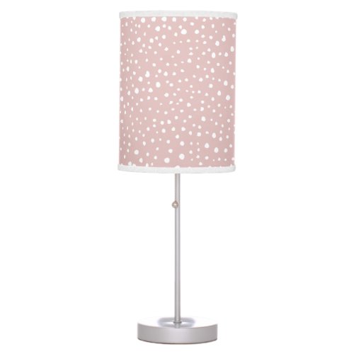 Pink Dalmatian Spots Dalmatian Dots Dotted Print Table Lamp