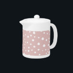 Pink Dalmatian Spots, Dalmatian Dots, Dotted Print Teapot<br><div class="desc">Cute,  fun and adorable dalmatian spots pattern in pink and white color. Modern and trendy gift,  perfect for dalmatian lover in your life.</div>