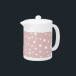 Pink Dalmatian Spots, Dalmatian Dots, Dotted Print Teapot<br><div class="desc">Cute, fun and adorable dalmatian spots pattern in pink and white color. Modern and trendy gift, perfect for dalmatian lover in your life.</div>
