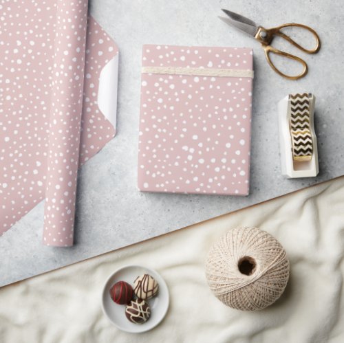 Pink Dalmatian Spots Dalmatian Dots Dotted Print Wrapping Paper