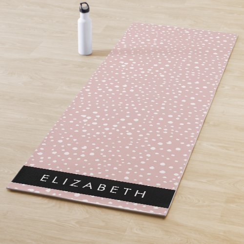 Pink Dalmatian Spots Dalmatian Dots Your Name Yoga Mat