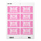 Pink Damask Baby Girl Name Personalized Birth