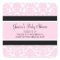 Pink Damask Baby Shower Favor Stickers