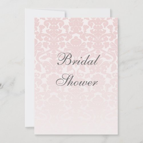 Pink Damask Bridal Shower Customizable Invitation