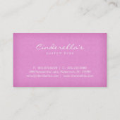 Pink Damask Buttons Bra / Salon business card (Back)