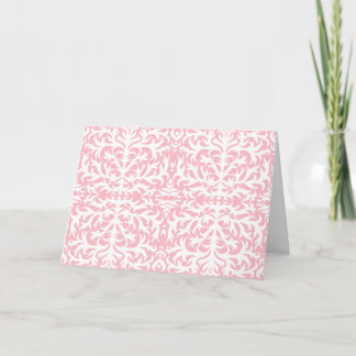 Pink Damask Elegance Card