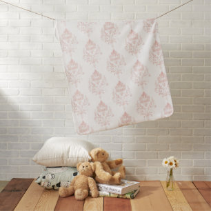 Pink Damask Elegant Baby  Blanket
