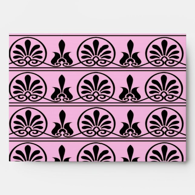 Pink Damask Envelope (Front)