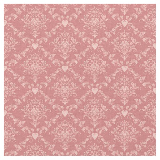 Pink Damask Fabric