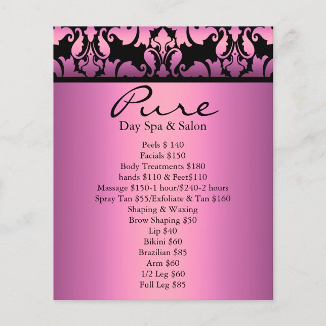 Pink Damask Flyer (Front)