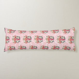 Pink Damask Glam Body Pillow