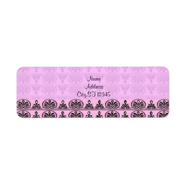 Pink Damask Label (Front)