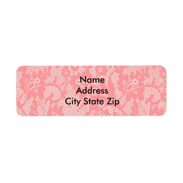Pink  Damask Label (Front)